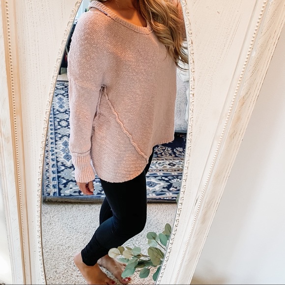 If it Were Me Dusty Pink Cable Knit Sweater- M - Picture 9 of 11